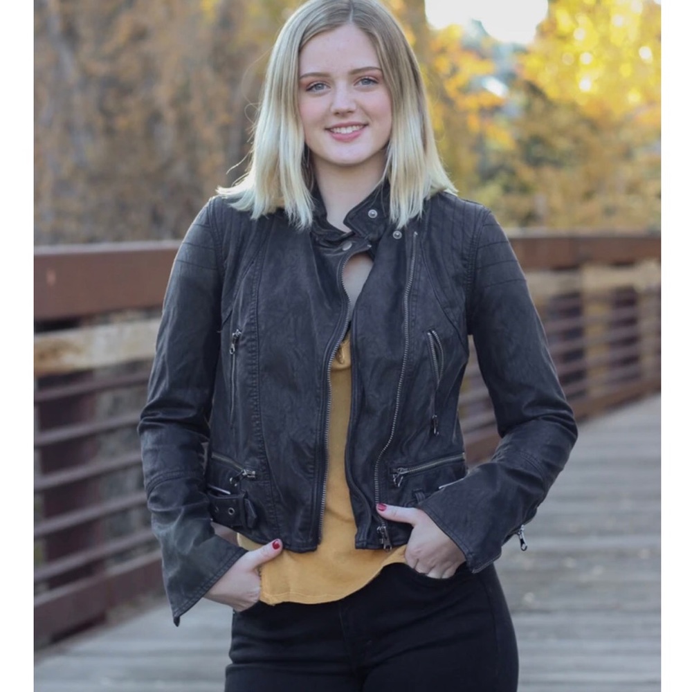 Free People 'Fenix' Vegan Moto Jacket